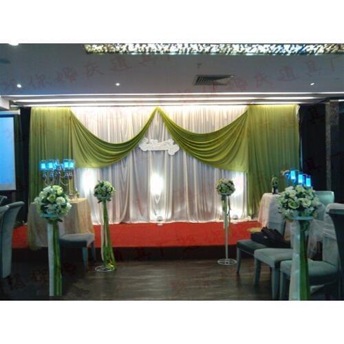 10ft*20ft wedding backdrop Curtain Wholesale backdrops wedding stage curtain With Swag stage decorations stage background