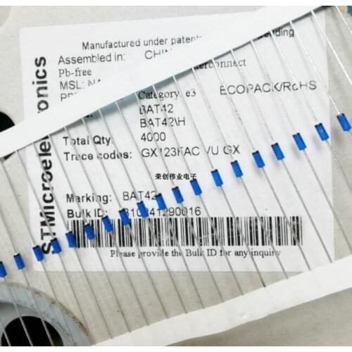 100% New 100PCS BAT42 BAT43 BAT46 BAT47 BAT48 DO-35 Schottky diodes