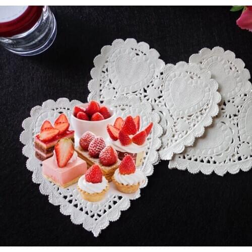 100 Pcs 4in Premium Heart Shape Paper Sheets Non-stick Basket Mat Perfect for Air Fryers Steaming Baking Cooking Table Decor