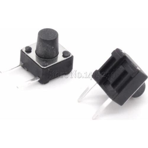 100Pcs 6*6*7MM 6X6X7MM SMD Tact Light Touch Switch 2 Pin Side Button Micro Button 6*6*7H