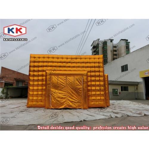 2015 heated giant golden inflatable bubble cubic tents,Inflatable party/event/exhibition/advertising tent