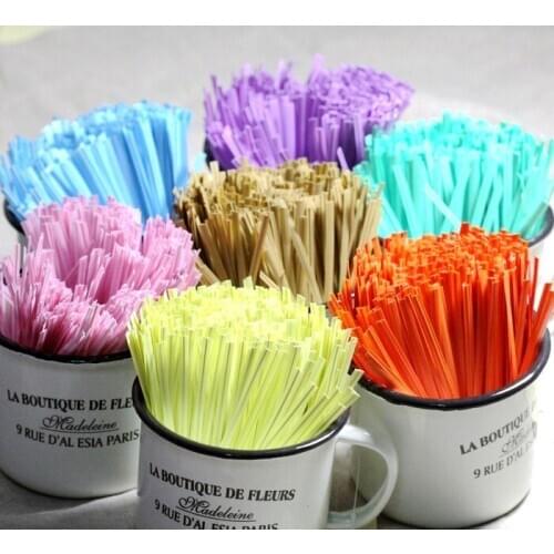 300 Candy Color Plastic Twist Ties For Cello Bag