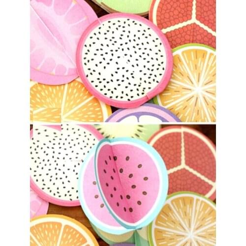 5pcs Cute simulation fruit series foldable card Birthday Greeting Cards children giftChristmas