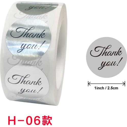 500pcs 1 Inch Silver Thank You Stickers Seal Labels Labels Scrapbooking Stickers For Package Stationery Sticker