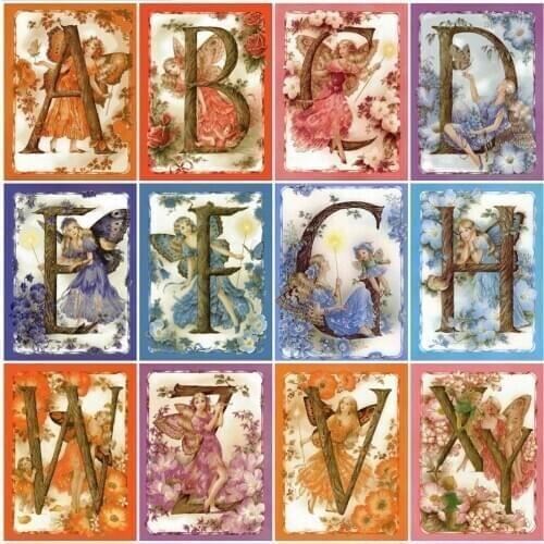 5D diamond painting name letter custom diamond embroidery cartoon fairy tale cross stitch kit letter mosaic home decoration gift