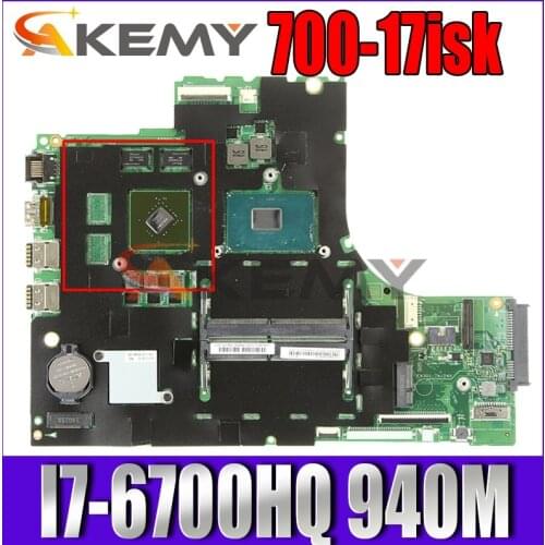 Akemy For Lenovo IdeaPad 700-17isk laptop motherboard I7-6700HQ CPU 940M 2G 5B20K93623 15221-1M 448.06R01.001M 448.06R01.0011