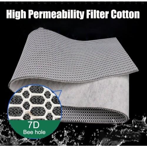 Aquarium 7D Honeycomb Structure Filter Cotton 6mm Ultra-thin Fish Tank Filter Material High-density Water Purification Cotton