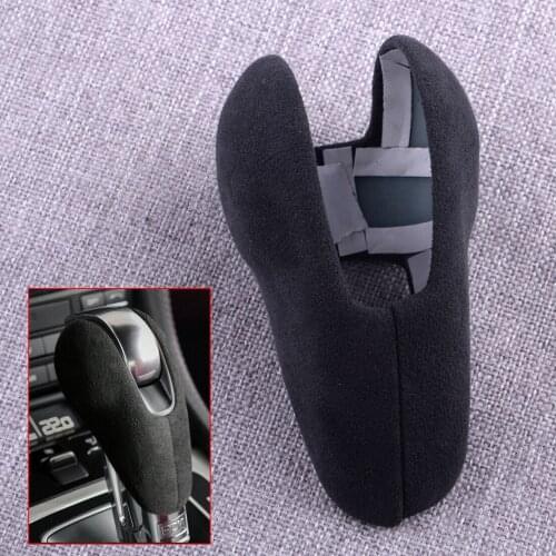 Car Alcantara Suede Gear Shift Knob Shifter Head Cover Trim Fit For Porsche 719 911 Boxter Macan Panamera 2016 Accessories