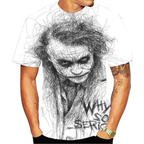 2020 new summer scary clown T-shirt quick-drying sport mens T shirt fashion casual printed T shirts
