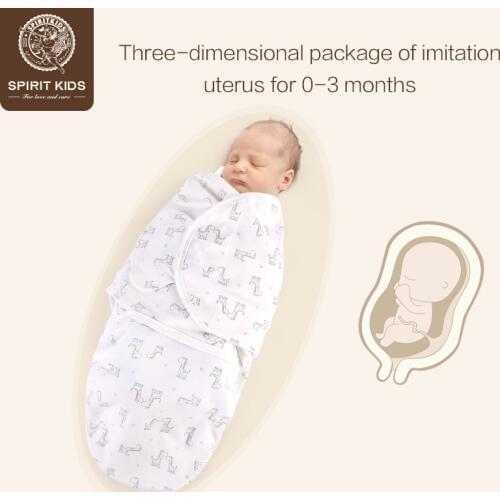 Baby cotton pattern sleeping bags grils and boys two sides zipper type swaddle for infants