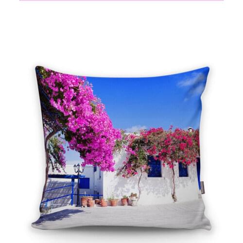 Purple Ivy Patterned Digital Printed Decorative Cushion Pillow Decorate Clay Quality Stylish Home Garden Room Kitchen Gift Convenient Modern