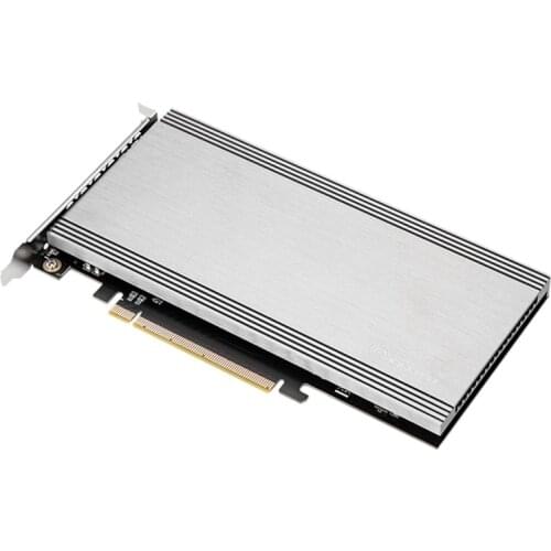 IOCREST IO-PCE34M2-01 Adapter Card, High Thermal Conductivity Pcle 3.0 X16 to 4 Xm.2 Adapter Card Supports NVMe RAID