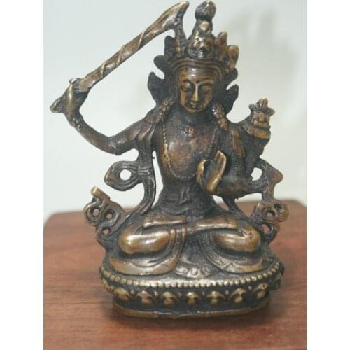 China Old Tibet Tibetan Buddhism tara buddha statue GuanYin old Copper statue