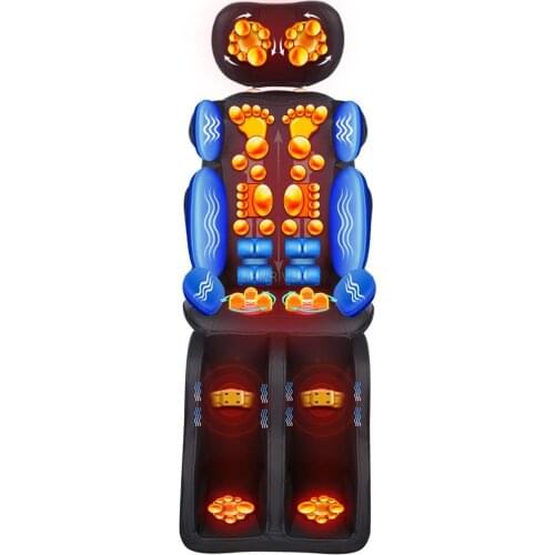 Cojín lumbar de columna cervical totalmente automático y multifuncional, masajeador corporal eléctrico completo para el hogar