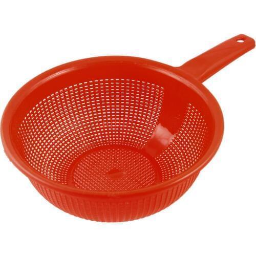 Kitchen Home Platic Red Long Handle Rice StraIner Filter color at random drop shipping