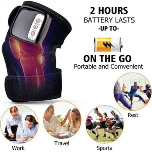 Electric Heating Knee Massager Far Infrared Joint Brace Support Vibrador Back Shoulder Massage Elbow Knee Treatment Pain Relief