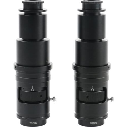 18-160X/36-300X Zoom Industry Video Microscope Camera C-mount Lens 0.7~5X Standard Magnification 105MM/210MM Working Distance