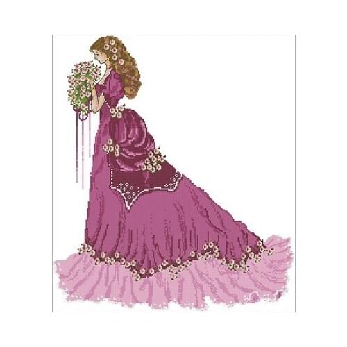 25-RL02, Ms. Xia Counted Cross Stitch 11CT 14CT 18CT DIY Cross Stitch Kits Embroidery Needlework Sets