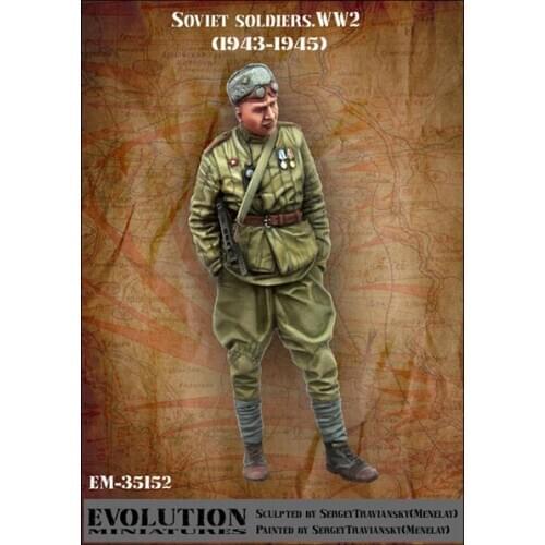 1/35 Soviet Soldiers.WW2 Resin kit soldiers GK Military theme Scene combination Uncoated No colour