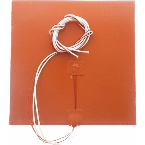 Plaque Chauffante Electrique 200x200mm Silicone Heater 24v 3D Printer Bed Heater Heating Pad 200w C/W Adhesive and NTC 100K