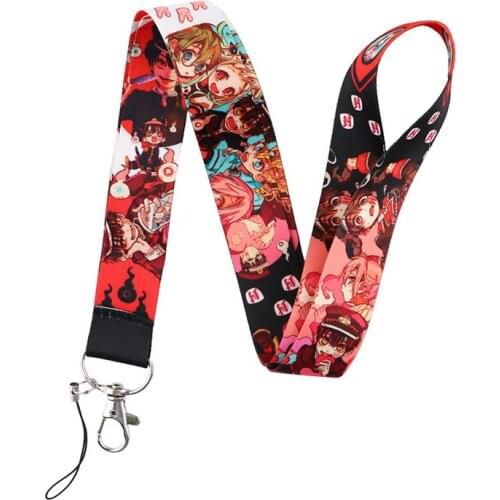 Ground-bound boy Hanako-kun Keychain Lanyard Neck Strap for Key ID Card Straps Badge Holder DIY Hanging Rope Neckband
