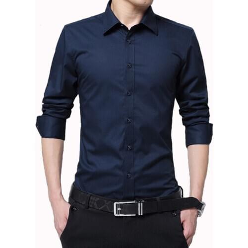 New White Shirt Mens Pure Cotton Shirt Slim Fit Fashion Long Sleeve Casual Business Shirts Men Dress Shirts High Quality Camisa
