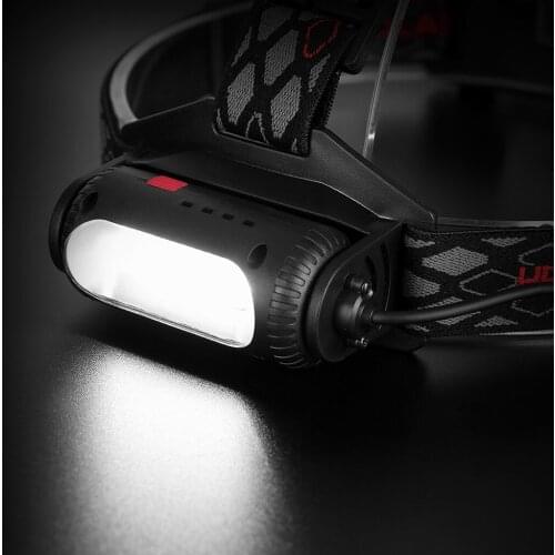 ABS plastic Rechargeable LED Headlight Head Light Torch Camping Waterproof LED Headlamp Fishing Tackle for Night Fishing