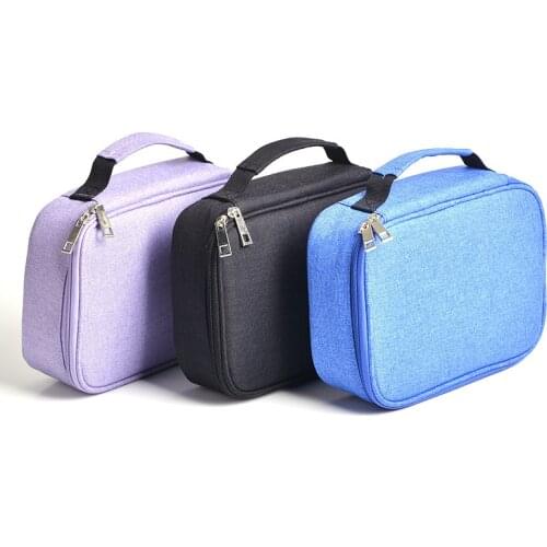 72 hole portable pencil case School stationery storage bag big Solid color pen case for student pencil bags Art pen bag for girl