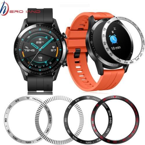 For Huawei Watch GT2 46mm GT 2 Bezel Ring Styling Frame Case Cover Protection For Galaxy Watch 46mm Stainless Steel Beze