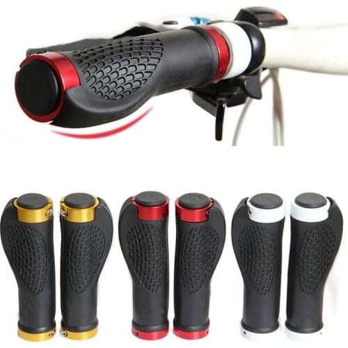 1 Pair Bicycle Handlebar Grips Soft Rubber Anti-slip Bar covers Lock-on Bar Grips End MTB Mountain Road Bike Bicycle Accessories