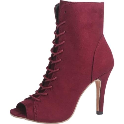 Practice Women Dance Boots 10cm High Heel Sports Sneaker Dance Boots Flock Bachata Latin Salsa Shoes Women Outdoors Street Shoes