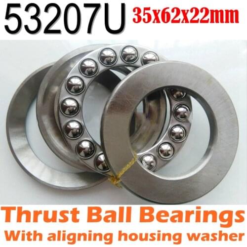 35x62x22 mm Thrust Ball Bearings 53207U Axial 53207M 18207 Plane With aligning housing washer 35*62*22 Free shipping Wholesale