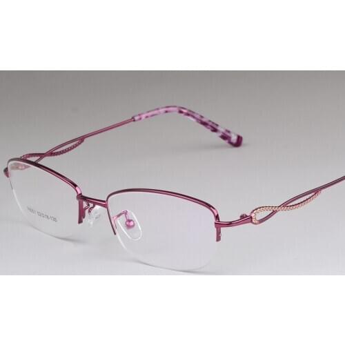 High Quality Womens Glasses Frame Half Frame Metal Optical Glasses Glases Optik Women Glasses Frame Optical 051