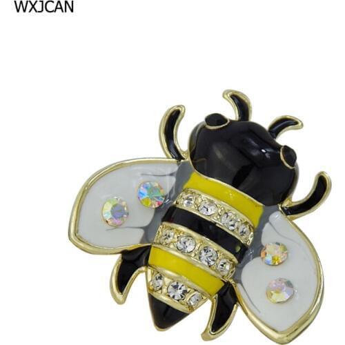 WXJCAN 2017 New big head bee brooches for women and young girls Littel enamel brooch can be used pendant B5078