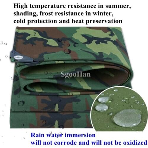 0.7mm Camo Canvas Tarpaulin Truck Canopy Rainproof Cloth Shade Sail Dog House Shed Waterproof Cloth Outdoor Awning Oxford Cloth