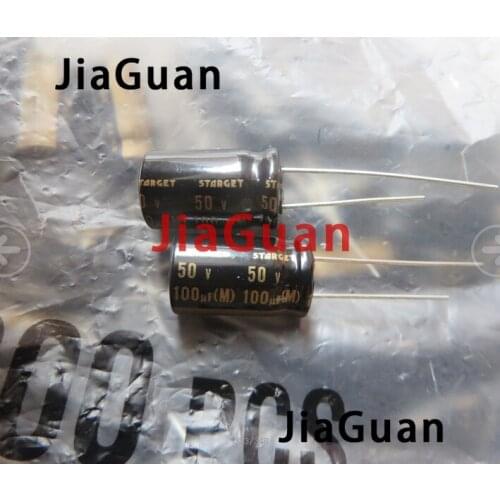 10PCS ELNA STARGET 50V100UF 10X16MM ROD 100UF 50V Black Gold 100uF/50V filter audio electrolytic capacitor 50V 100UF