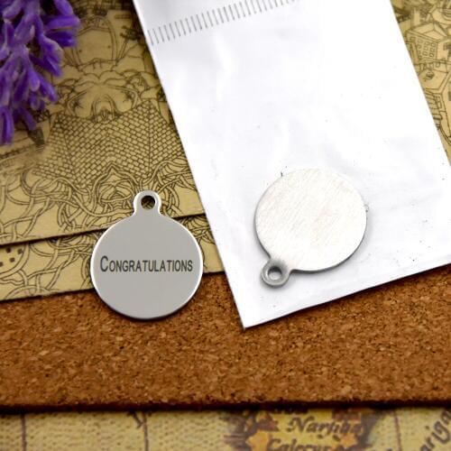 10pcs--stainless steel charms"Congratulations" 5 style for choosing DIY Charms Pendants