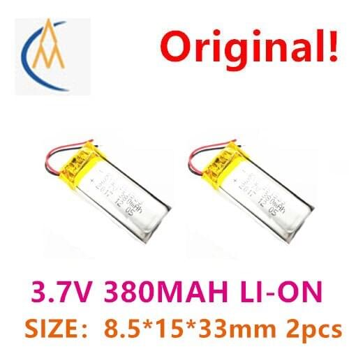 2PCS 851533 851535 821533 821535 3.7V 400mah adult supplies Battery Toy 3D glasses Bluetooth audio headset