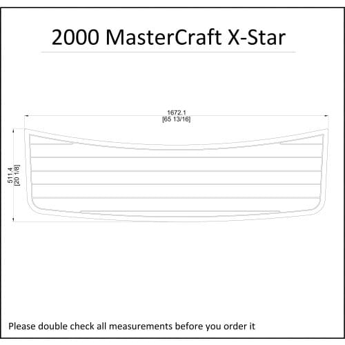 2000 MasterCraft X-STAR Boat Swim Platform Pads 1/4" 6mm EVA Teak Decking