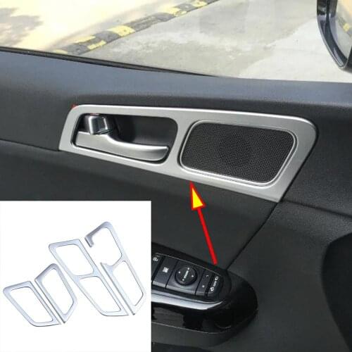 4 Pcs LHD Chrome Inside Door Handle Frame Trim Cover Fit For Kia Sportage QL 2016 2017 2018 Interior Decoration Car Accessories