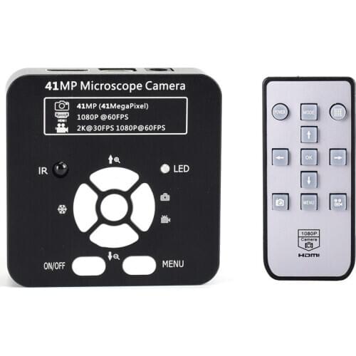 41MP Microscope Camera 2K 60FPS FHD 1080P HDMI USB Electronic Video Microscope Digital Magnifier for CPU PCB Repair Soldering