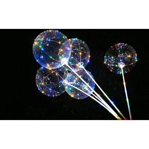 50set New LED Balloons Bobo Balloon Each set includes 18inch Led Balloon + 80cm Rod + Led line and handle battery box