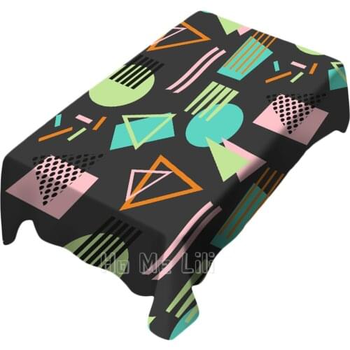 Abstract Geometry Seamless Design Rectangle Tablecloth Picnic Bbq Kitchen Dining Decoration