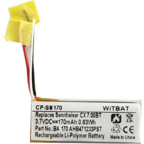 TTVXO 170mAh Wireless Headset Battery for Sennheiser Momentum In-Ear Headphone Battery AHB471233PST