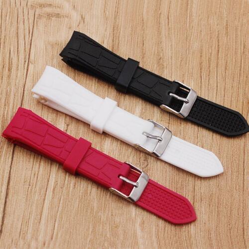 Watch Accessories Soft Silicone Strap For Armani AR5936 5937 5938 5939 Womens Watch Strap