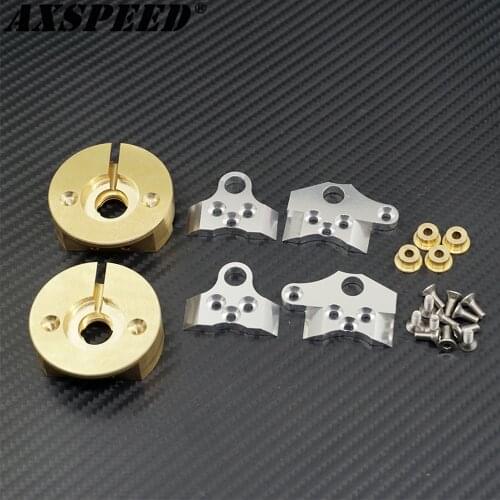 AXSPEED Heavy Brass Counterweight Steering Knuckles Portal Cover Front Rear Axle Adapter Balance Weight for 1/10 Wraith 90018