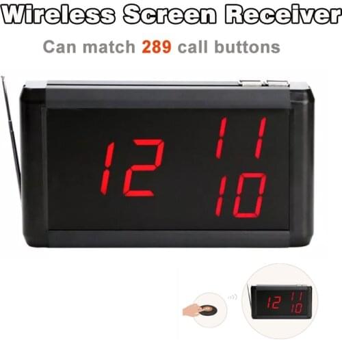 Wireless Calling System Host LED Screen Digital Display Receiver for Restaurant Hotel Hospital Clinic Office Bank Service
