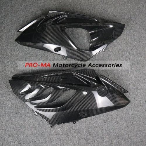 Motorcycle body Side panles(Two fairings together) in Carbon Fiber for BMW S1000RR 2009-2014 Twill glossy weave