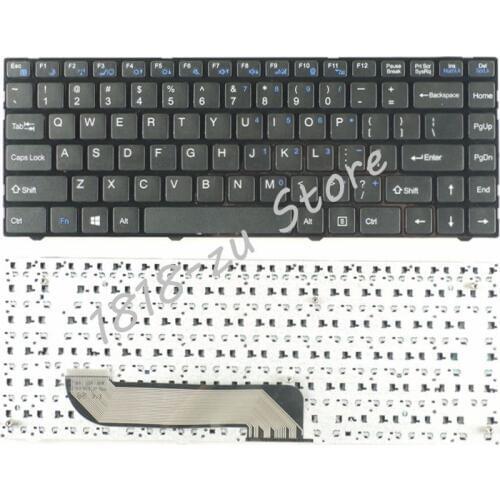 YALUZU US Laptop Keyboard For HASEE UI43 UI43B UI41 UI47 UI45 UI47-D4 D0 D1 D3 U41G UI43R UI45 UI47 U43 U45 English with frame