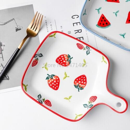 Creative Tableware Nordic Steak Plate Fruit Plate Dessert Plate Living Room Household Plate Dumpling Plate Vegetable Plate